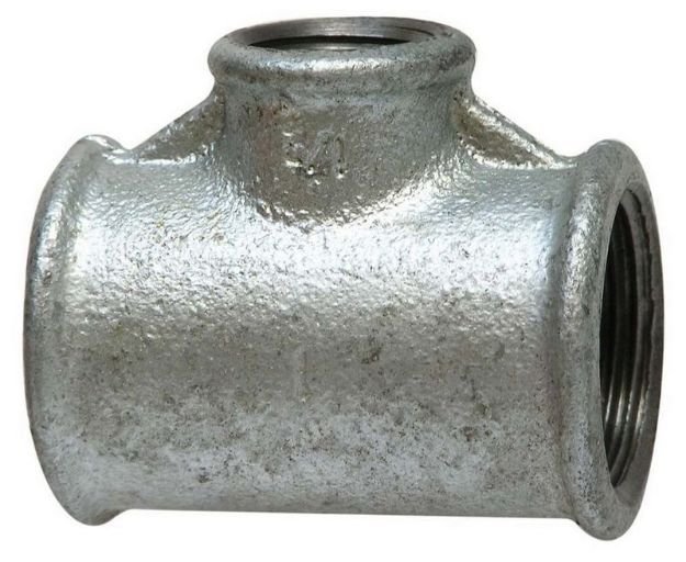 Kép 5/4˝-1/2˝-5/4˝ horganyzott szűkített T-idom