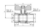 Kép Valvex ORO 1/2˝ FŰTÉSI golyóscsap FIX-KB, T-fogantyús PN 16, 120°C