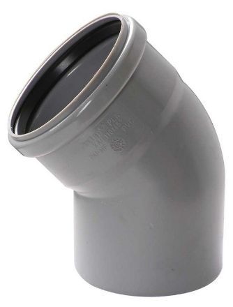 Mutassa a/az PVC 50/45°-os tokos lefolyócső idom részleteit Kép PVC 50/45°-os tokos lefolyócső idom