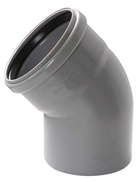 Kép PVC 110/45°-os tokos lefolyócső idom