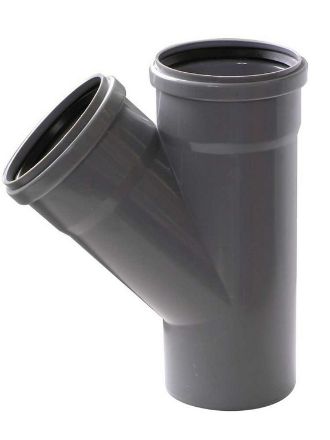 Mutassa a/az PVC 40/40/45°-os tokos lefolyócső ágidom részleteit Kép PVC 40/40/45°-os tokos lefolyócső ágidom