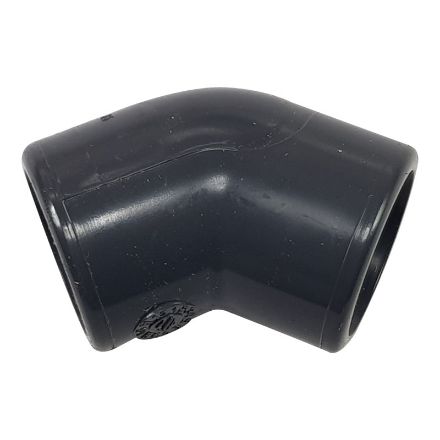 Mutassa a/az PVC-U 45°ív idom 25mm, ragasztható nyomócső idom részleteit Kép PVC-U 45°ív idom 25mm, ragasztható nyomócső idom