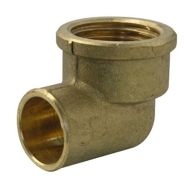 Kép Forrasztható réz belső menetes könyök 15mm -1/2" BM, forrvég BM könyök