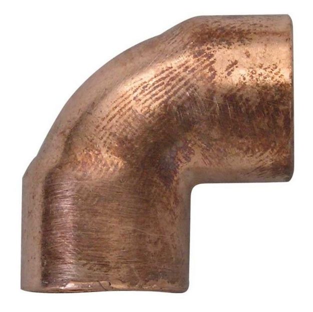 Kép Forrasztható réz könyök 42mm, BB, 90°