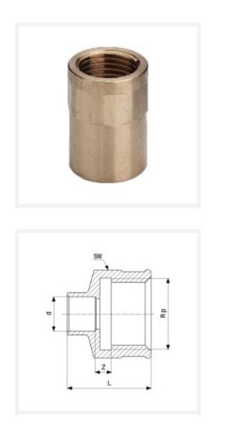 Kép Viega 4270G 1/2˝ * 18mm BM csatlakozó, vörösöntvény