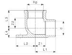Kép Viega 4471G 1/2˝*15mm falikorong, vörösöntvény