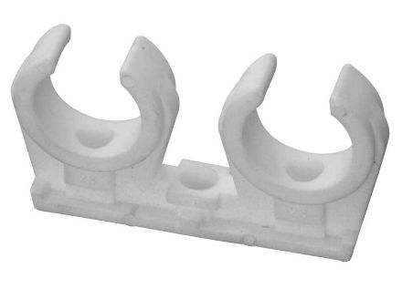 Mutassa a/az Műanyag csőbilincs, dupla 22mm  részleteit Kép Műanyag csőbilincs, dupla 22mm
