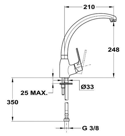 Mutassa a/az Mofém PRO álló mosogatócsaptelep, felső kifolyócsővel (C210) részleteit Kép Mofém PRO álló mosogatócsaptelep, felső kifolyócsővel (C210)