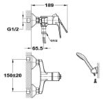 Kép Mofém PRO zuhany csaptelep BASIC zuhanyszettel 153-1701-00