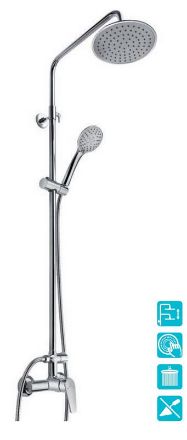 Mutassa a/az Mofém Zenit zuhanyrendszer, állítható teleszkópos felszállócsővel 153-1901-01 részleteit Kép Mofém Zenit zuhanyrendszer, állítható teleszkópos felszállócsővel 153-1901-01