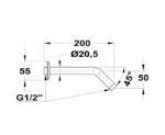 Kép Teka Basic zuhanykar 45°x200mm