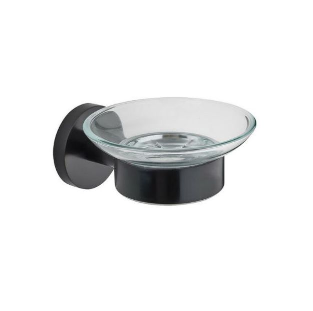 Kép Mofém Fiesta Black tányéros szappantartó