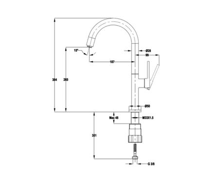 Mutassa a/az Mofém Pilar álló mosogató csaptelep, felső kifolyócsővel részleteit Kép Mofém Pilar álló mosogató csaptelep, felső kifolyócsővel