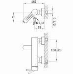 Kép Teka ALAIOR XL kádtöltő csaptelep, zuhanyszettel 22.122.02.00 (221220200)