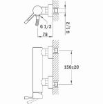 Kép Teka ALAIOR XL zuhany csaptelep, zuhanyszett nélkül  22.231.02.00 (222310200)