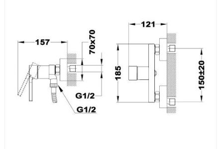 Mutassa a/az Mofém Pilar zuhany csaptelep, zuhanyszettel részleteit Kép Mofém Pilar zuhany csaptelep, zuhanyszettel