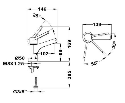 Mutassa a/az Mofém Pilar mosdó csaptelep M, leeresztőszelep nélkül részleteit Kép Mofém Pilar mosdó csaptelep M, leeresztőszelep nélkül