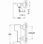 Kép Teka FORMENTERA zuhany csaptelep, zuhanyszett nélkül  62.231.02.00 (622310200)