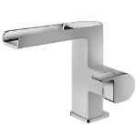 Kép Teka Formenetera mosdócsaptelep nyitott Cascade kifolyócsővel, fehér 62.331.02.0bc (62331020bc)