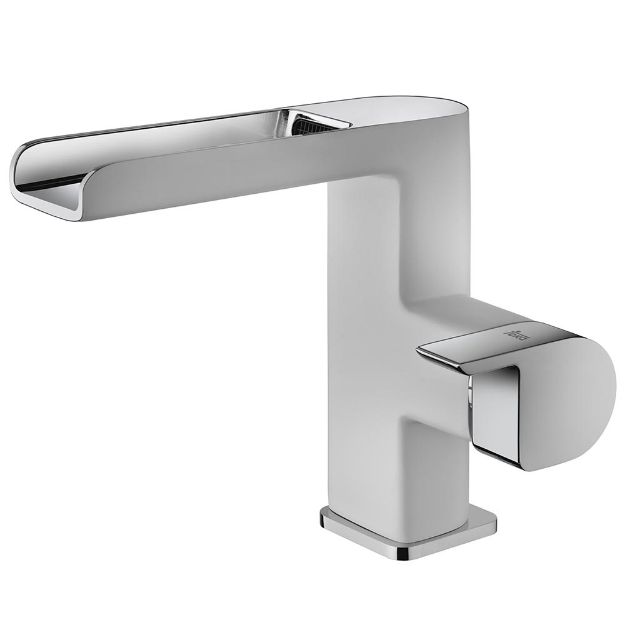 Kép Teka Formenetera mosdócsaptelep nyitott Cascade kifolyócsővel, fehér 62.331.02.0bc (62331020bc)