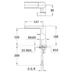 Kép Teka Formenetera mosdócsaptelep nyitott Cascade kifolyócsővel, fehér 62.331.02.0bc (62331020bc)