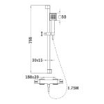 Kép SOLLER termosztátos zuhanycsaptelep zuhanyszettel (85.202.02.20)