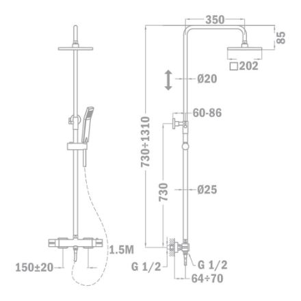Mutassa a/az SOLLER Dual control zuhanyrendszer (85.278.02.00) részleteit Kép SOLLER Dual control zuhanyrendszer (85.278.02.00)