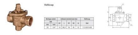 Mutassa a/az Mofém 3/4˝ golyós vízfőcsap részleteit Kép Mofém 3/4˝ golyós vízfőcsap
