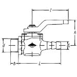 Kép Mofém 1/4˝ tömlővéges Labor gömbcsap