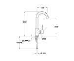 Kép Junior EVO X mosdócsaptelep forgatható felső 130mm-es kifolyócsővel (150-0074-00)