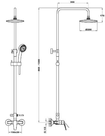 Mutassa a/az Junior EVO zuhanyrendszer (153-0048-00) részleteit Kép Junior EVO zuhanyrendszer (153-0048-00)