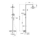 Kép Mofém EVO X zuhanyrendszer, Dual control csapteleppel állítható teleszkópos felszállócsővel  153-0049-00