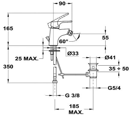 Mutassa a/az Junior EVO bidé csaptelep (154-0047-00) részleteit Kép Junior EVO bidé csaptelep (154-0047-00)