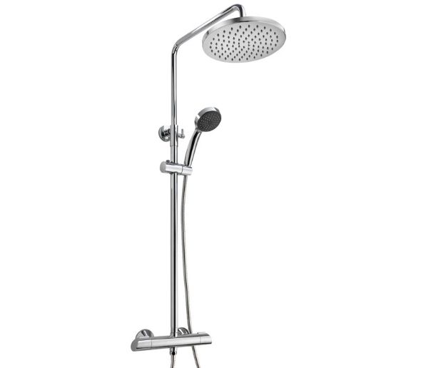 Kép Mofém EVO X zuhanyrendszer, termosztátos csapteleppel állítható teleszkópos felszállócsővel 170-0009-00