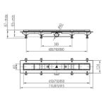 Kép Mofém Linear zuhanyfolyóka szett M medium ráccsal, MLP-750 M