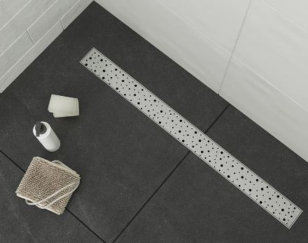 Mutassa a/az Mofém Linear zuhanyfolyóka szett D Drops ráccsal, MLP-850 D részleteit Kép Mofém Linear zuhanyfolyóka szett D Drops ráccsal, MLP-850 D