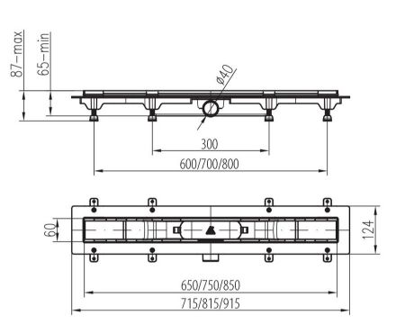 Mutassa a/az Mofém Linear zuhanyfolyóka szett D Drops ráccsal, MLP-850 D részleteit Kép Mofém Linear zuhanyfolyóka szett D Drops ráccsal, MLP-850 D