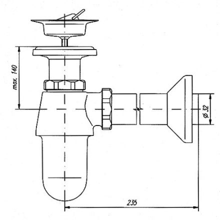 Mutassa a/az Mofém krómozott búraszifon leeresztő szeleppel részleteit Kép Mofém krómozott búraszifon leeresztő szeleppel