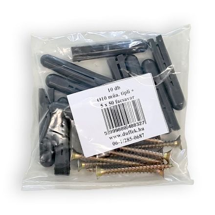 Mutassa a/az D10 / 5*50 müa. tipli + facsavar részleteit Kép D10 / 5*50 müa. tipli + facsavar