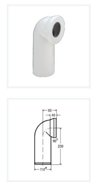 Kép Viega 3811 WC csatlakozóív 90°, NA100