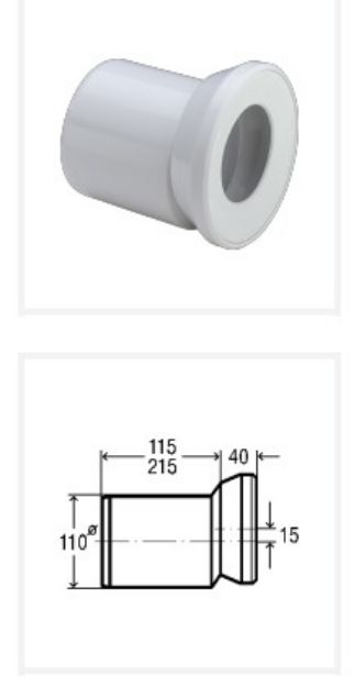 Kép (103 231) Viega 3815.1 excentrikus WC csatlakozócsonk 155mm, NA100
