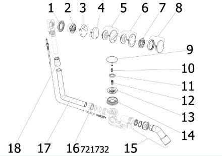 Mutassa a/az Viega automata kád leeresztő túlfolyóval,szifonnal részleteit Kép Viega automata kád leeresztő túlfolyóval,szifonnal