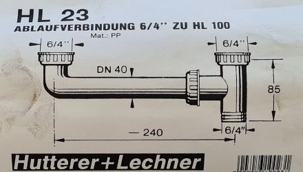 Mutassa a/az HL Lefolyó csatlakozó DN40 x 6/4" HL 23  részleteit Kép HL Lefolyó csatlakozó DN40 x 6/4" HL 23