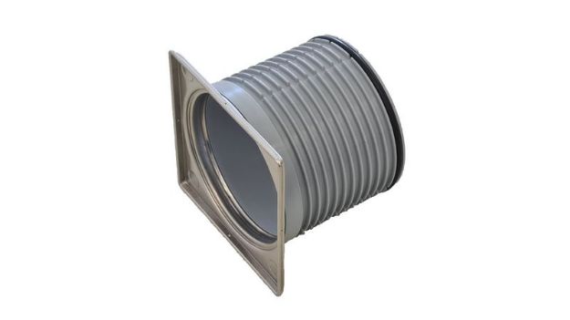 Kép HL 3200 Rácstartó d 110, 121x121mm KLICK-KLACK rendszerű nemesacél rácstartó kerettel (V2A)