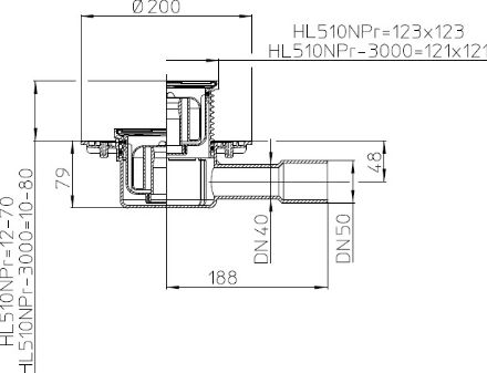 Mutassa a/az HL 510NPR mini padlóösszefolyó, primus vízbűzzárral, 115x115mm ráccsal részleteit Kép HL 510NPR mini padlóösszefolyó, primus vízbűzzárral, 115x115mm ráccsal