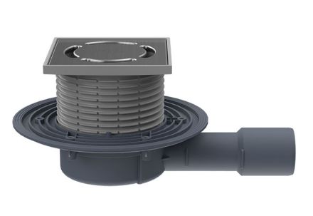 Mutassa a/az HL padlószifon 115x115mm nemesacél ráccsal részleteit Kép HL padlószifon 115x115mm nemesacél ráccsal