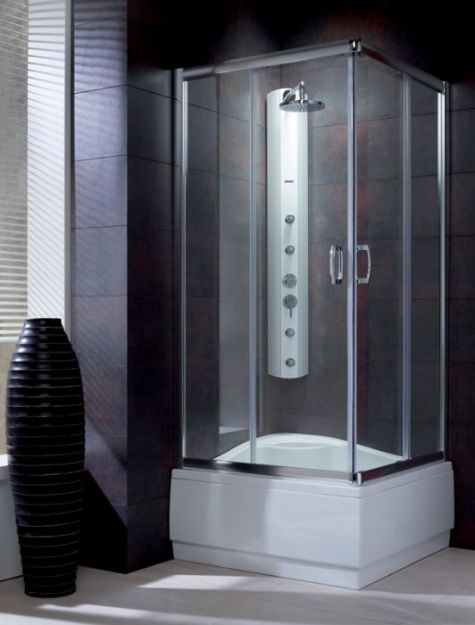 Kép Premium Plus C 90x90x170 szögletes zuhanykabin, fabrik üveg, króm keret (30451-01-06N)