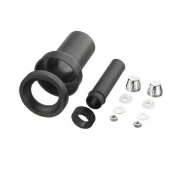 Kép HAAS Fali-WC csatlakozó garnitúra 90mm, krómozott kupakkal