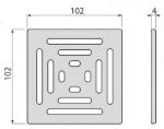 Kép AlcaPlast Fedrács 102x102x5 rozsdamentes