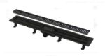Kép AlcaPlast APZ10BLACK 750mm FEKETE zuhanyfolyóka szett (vonalas design)